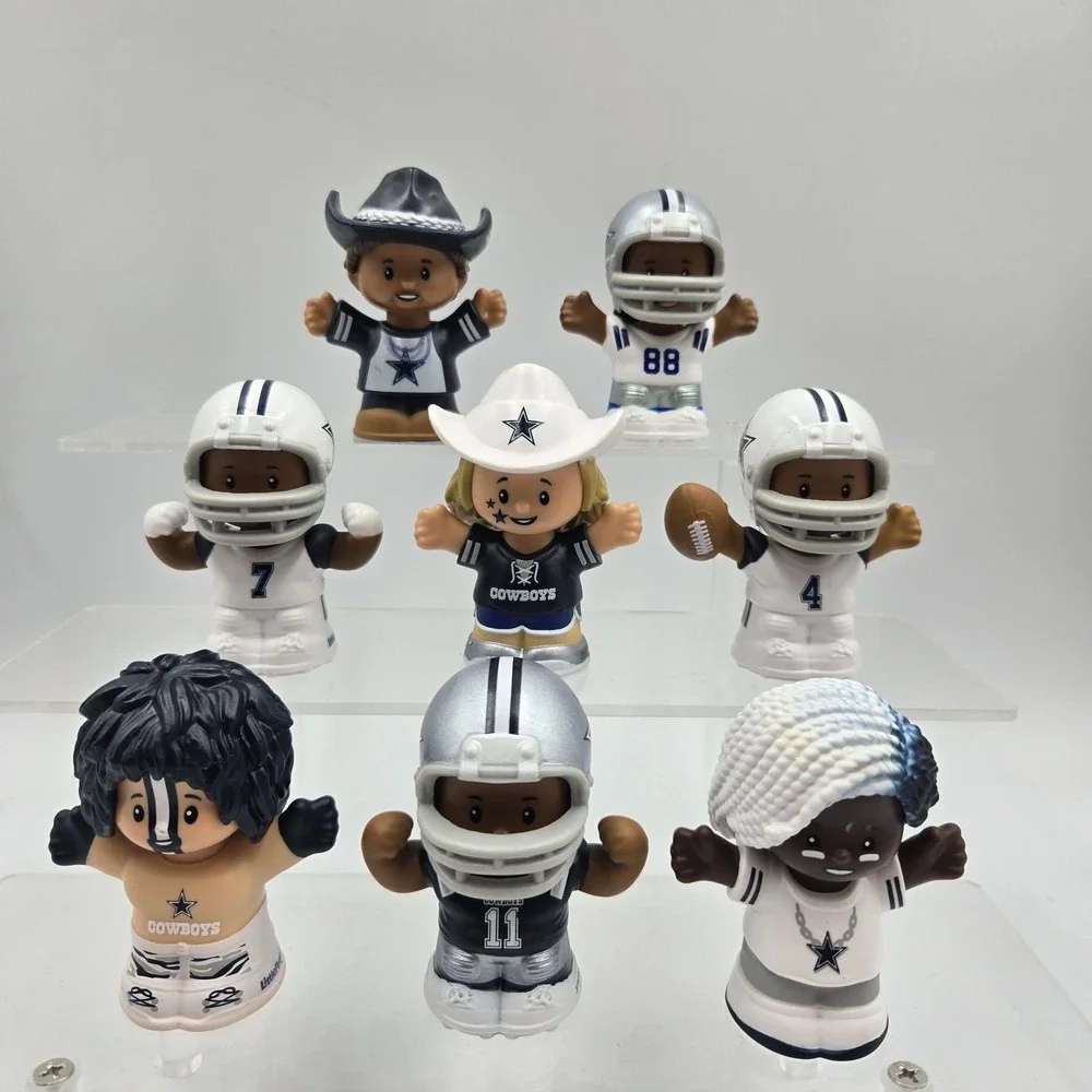Little People NFL Collector Figure Set DALLAS COWBOYS AMERICAS TEAM 2 Sets